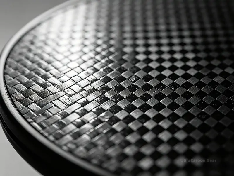 close-up carbon fiber pickleball paddle surface detail