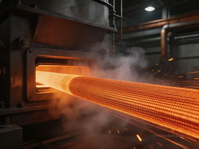 carbon fiber carbonization furnace glowing inert atmosphere