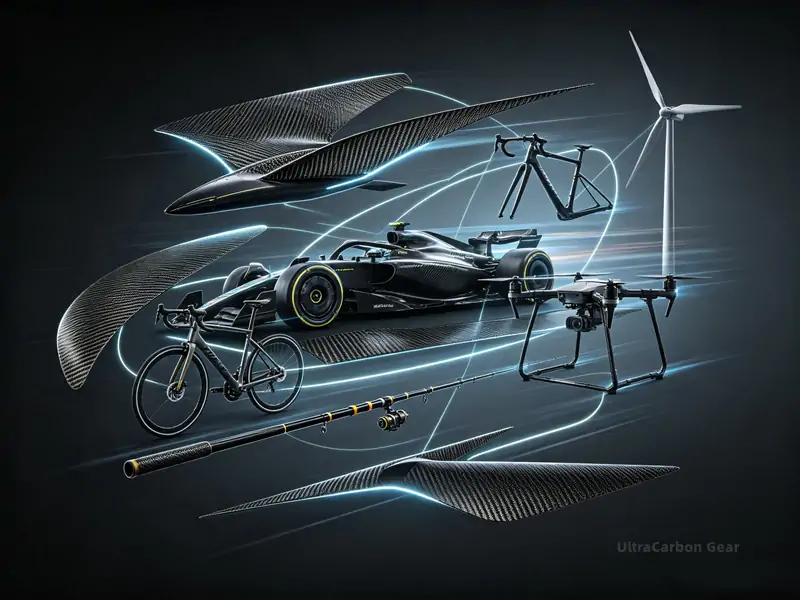 carbon fiber applications aerospace automotive sports equipment