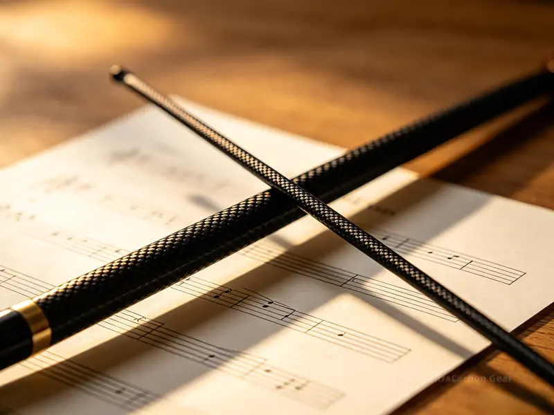 carbon fiber violin bow detail, musician carbon fiber bow stick