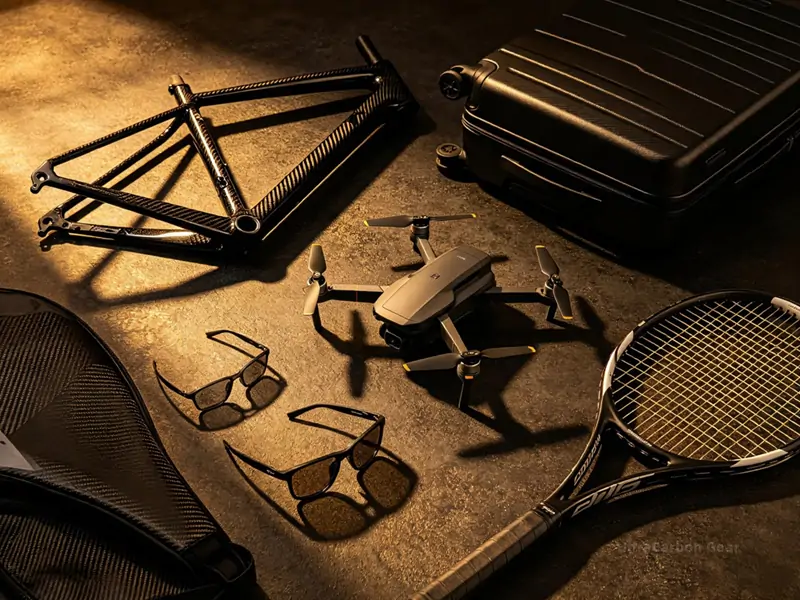 carbon fiber everyday products bicycle drone luggage glasses